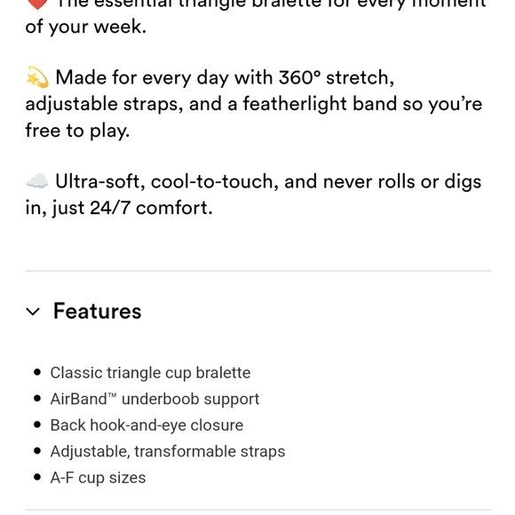 Parade Dream Fit Triangle Bralette Ultra Soft Re:Play - Picture 8 of 10